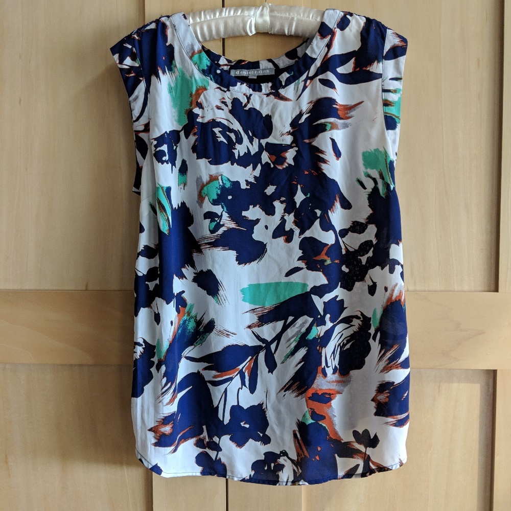 Daniel Rainn Sleeveless Blouse with Lace Back